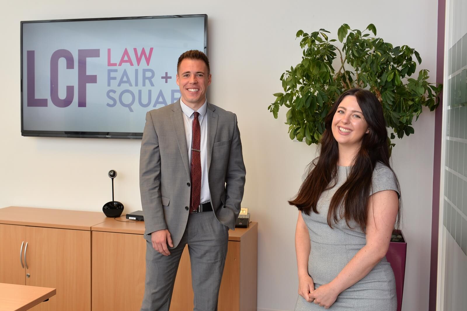 LCF Law | Newly qualified lawyers | Ryan Cotton and Bridie Johnson-Power