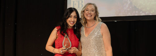 LCF Law | HR Director Kav Sangha | award presentation| Lisa Lister | Leeds Fashion Ball 2022